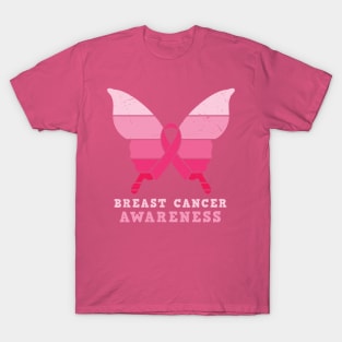 Breast Cancer Awareness Butterfly T-Shirt